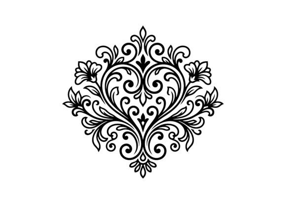 Elegant Floral Filigree Flourish SVG