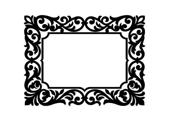 Elegant Scrollwork Border Frame SVG