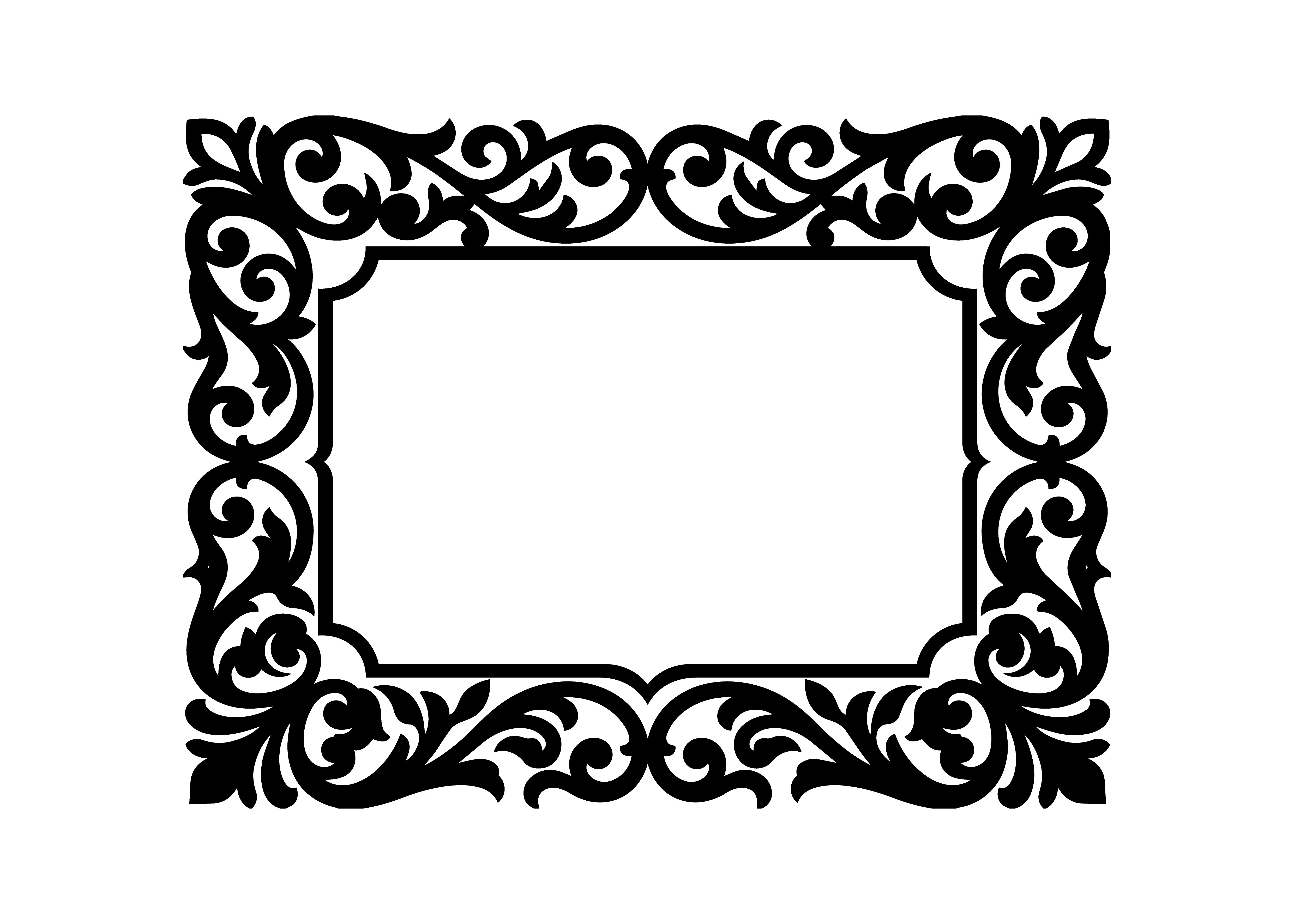 Elegant Scrollwork Border Frame SVG
