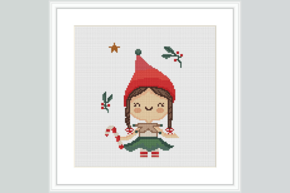Elf Girl Cross Stitch Pattern