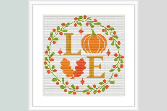 Fall Love Cross Stitch Pattern