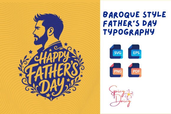 Father's Day Silhouette Profile SVG PNG