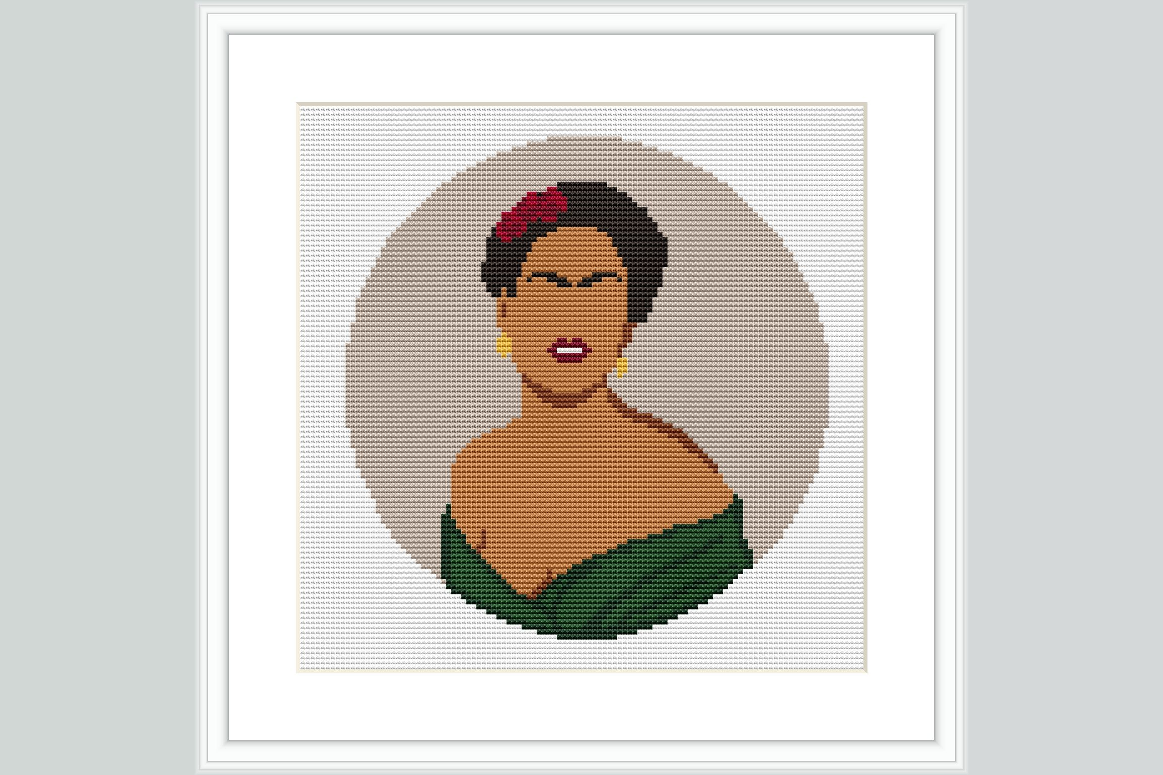 Flower in Hair Cross Stitch Pattern