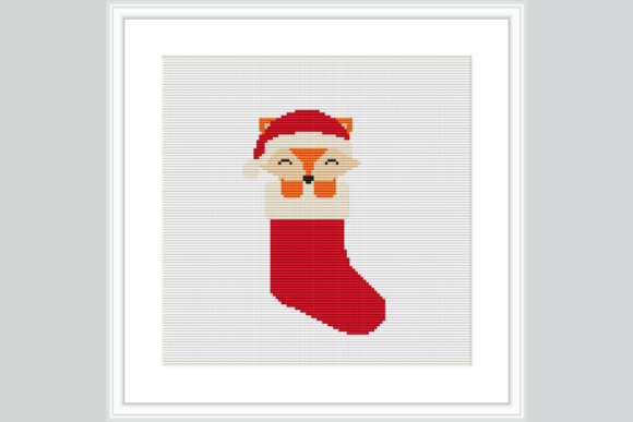 Fox Stocking Cross Stitch Pattern