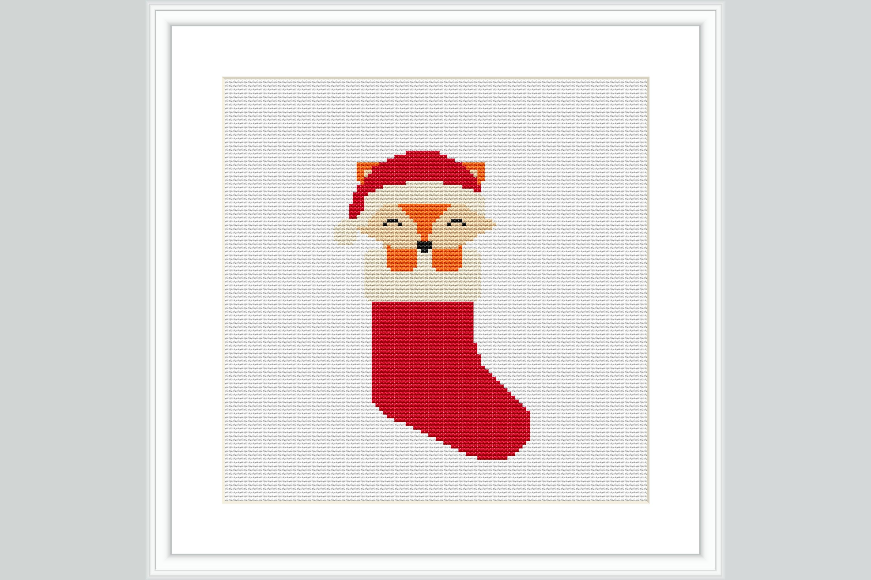 Fox Stocking Cross Stitch Pattern