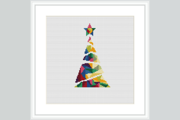 Geo Christmas Tree Cross Stitch Pattern