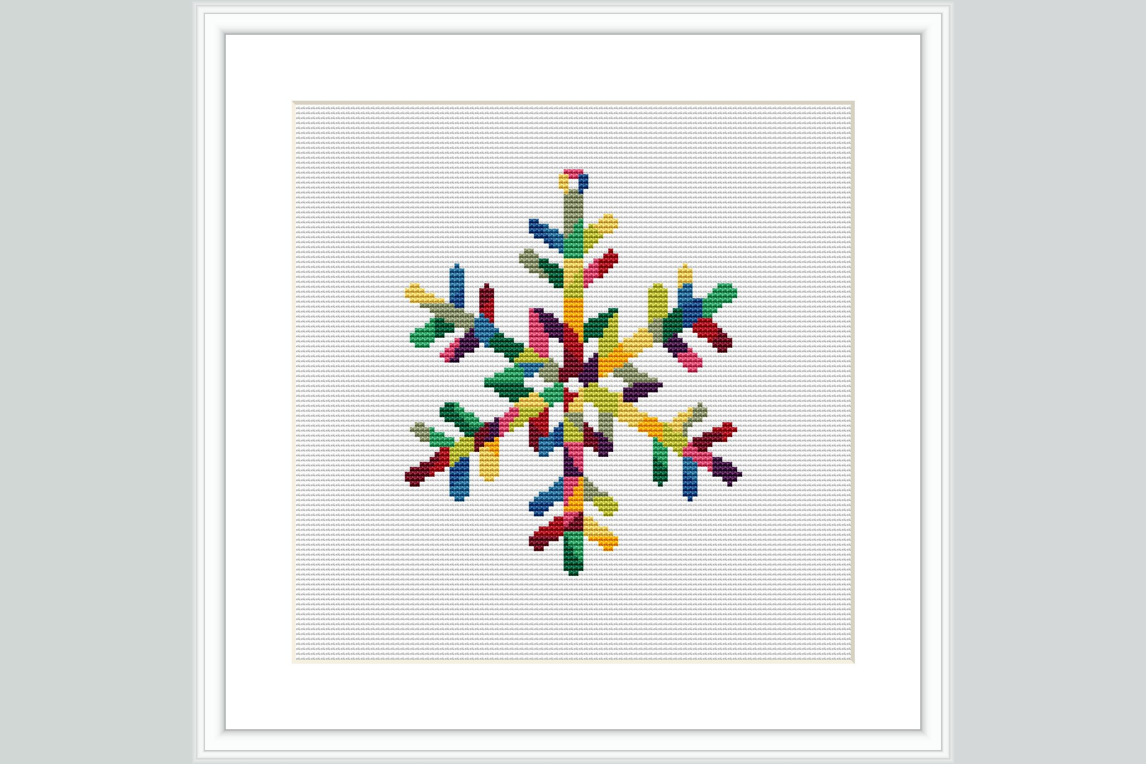 Geometric Snowflake Cross Stitch Pattern
