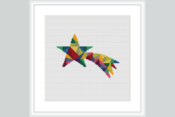 Geometric Star Cross Stitch Pattern