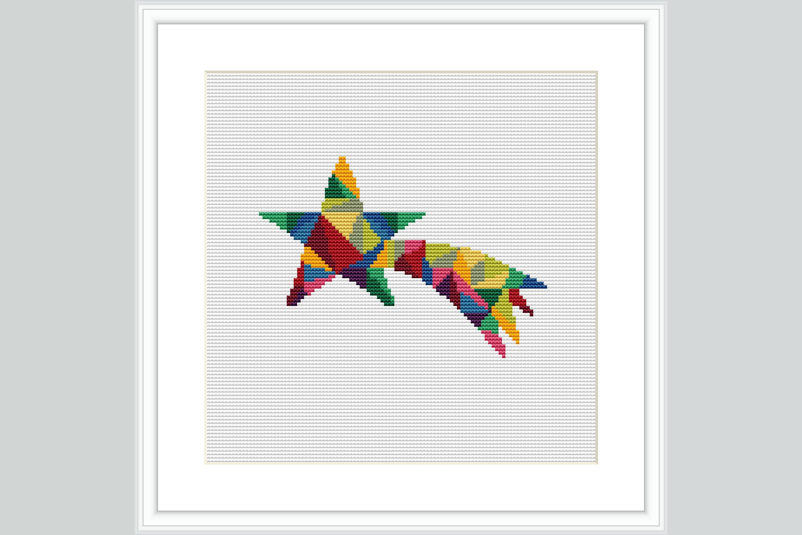 Geometric Star Cross Stitch Pattern