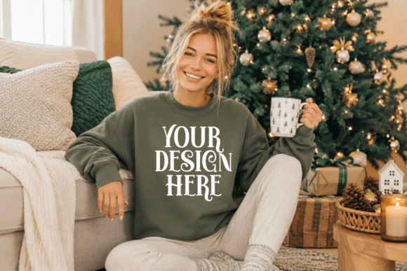 Gildan 18000 Sweatshirt Mockups