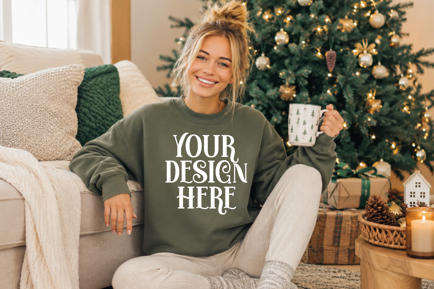 Gildan 18000 Sweatshirt Mockups