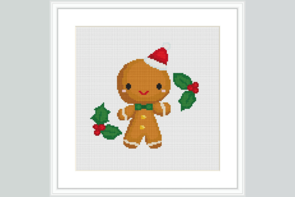 Gingerbread Man Cross Stitch Pattern