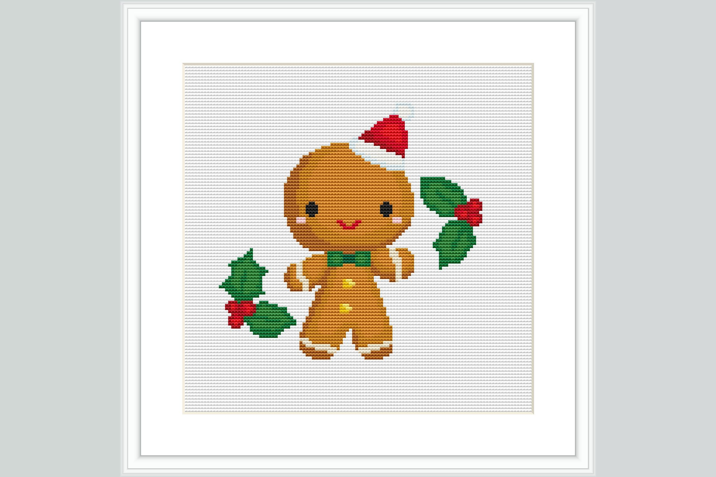 Gingerbread Man Cross Stitch Pattern