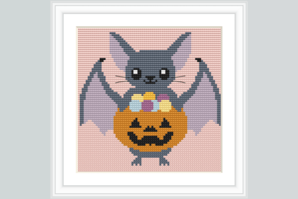 Halloween Bat Cross Stitch Pattern