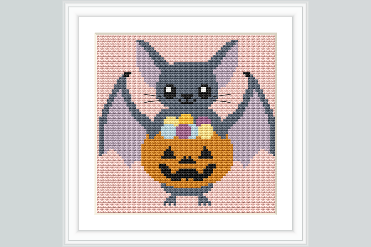 Halloween Bat Cross Stitch Pattern