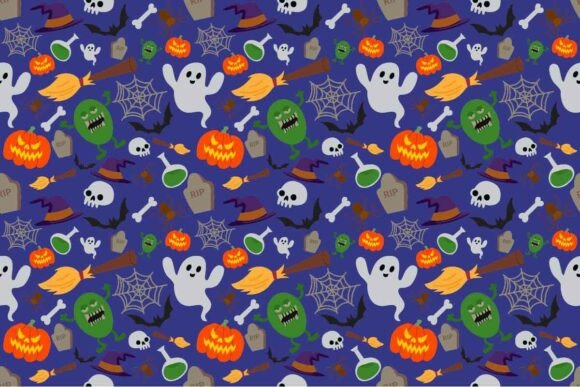 Halloween Seamless Pattern Background