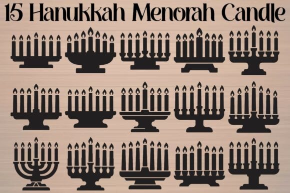 Hanukkah Menorah Candle Graphics