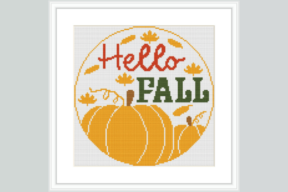 Hello Fall Cross Stitch Pattern