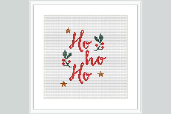 Ho Ho Ho Cross Stitch Pattern