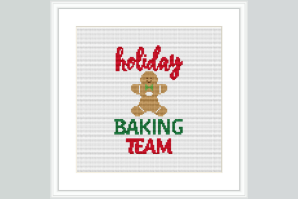 Holiday Baking Team Cross Stitch Pattern