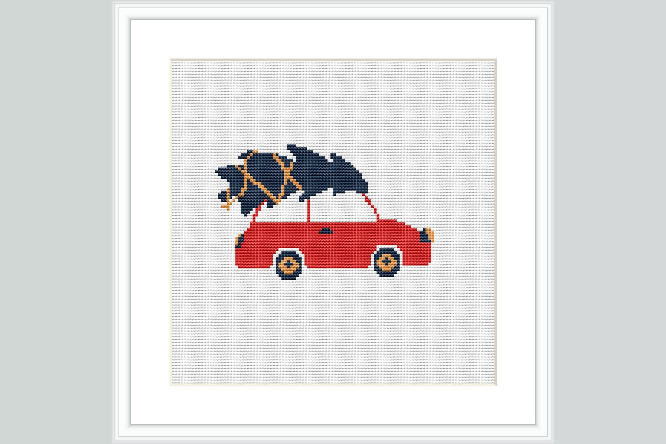 Holiday Car Cross Stitch Pattern