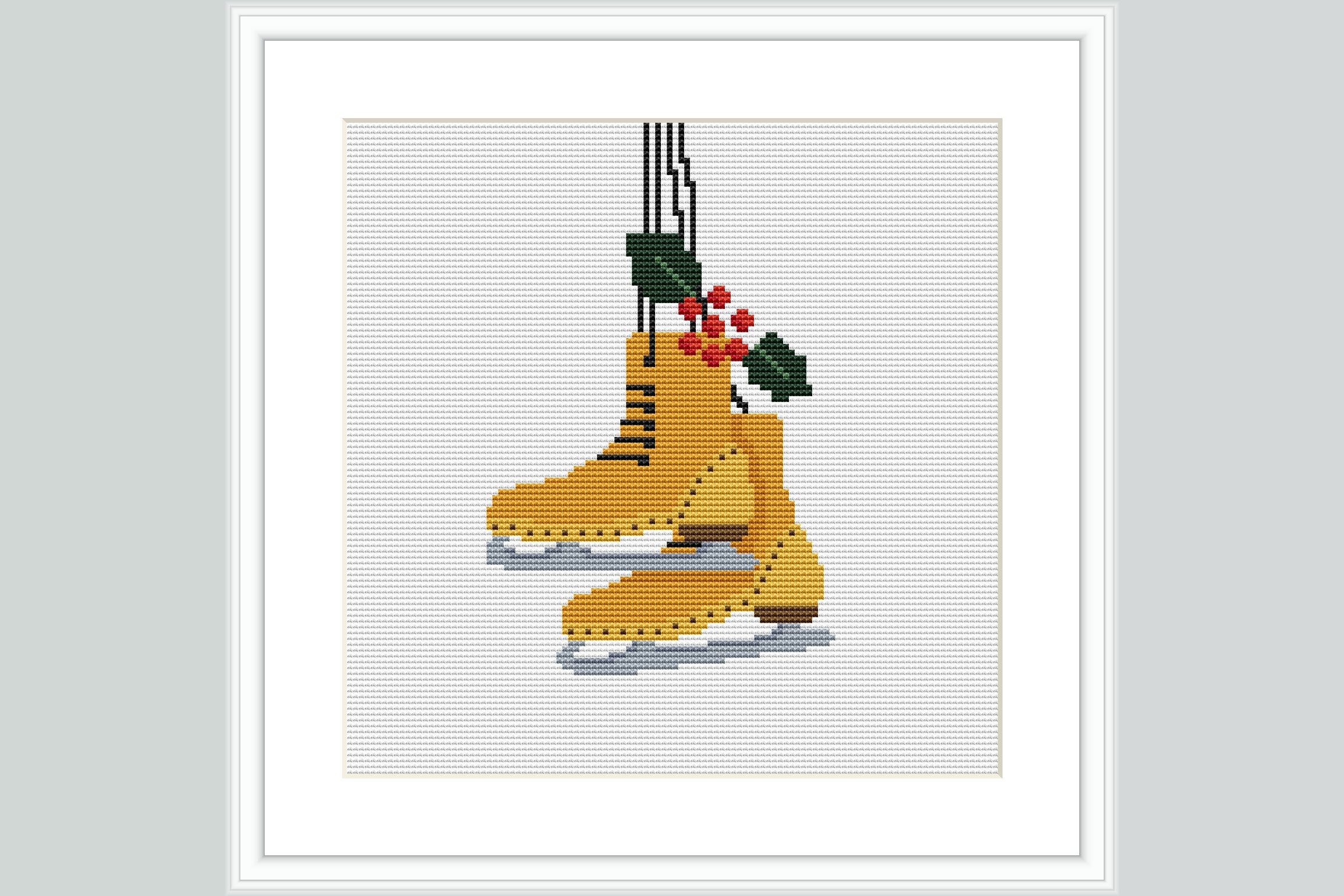 Ice Skate Cross Stitch Pattern