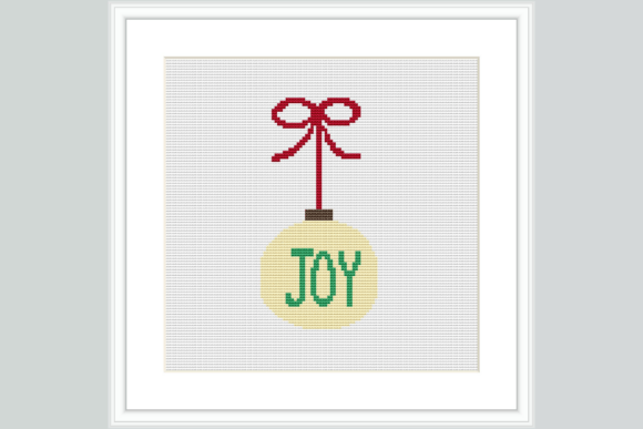 Joy Ornament Cross Stitch Pattern