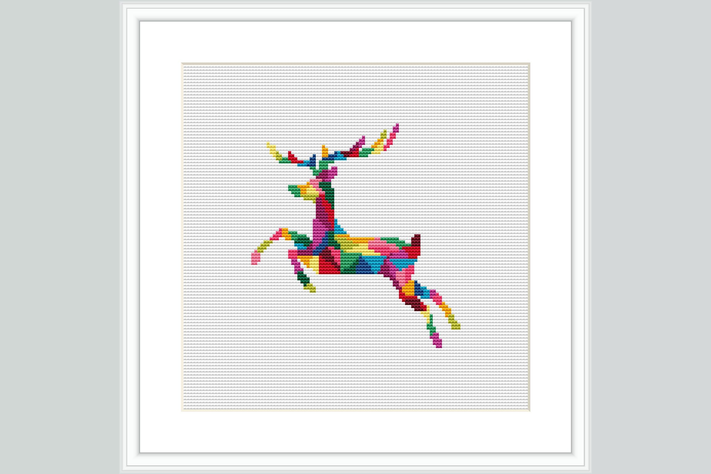 Leaping Reindeer Cross Stitch Pattern