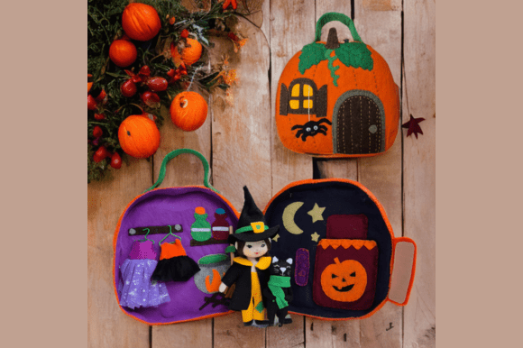 Little Witch's Pumpkin Dollhouse