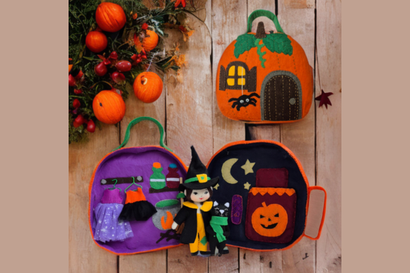 Little Witch's Pumpkin Dollhouse