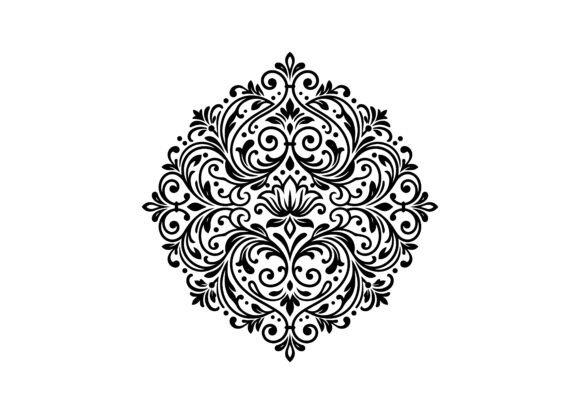 Luxury Ornate Filigree Ornament SVG