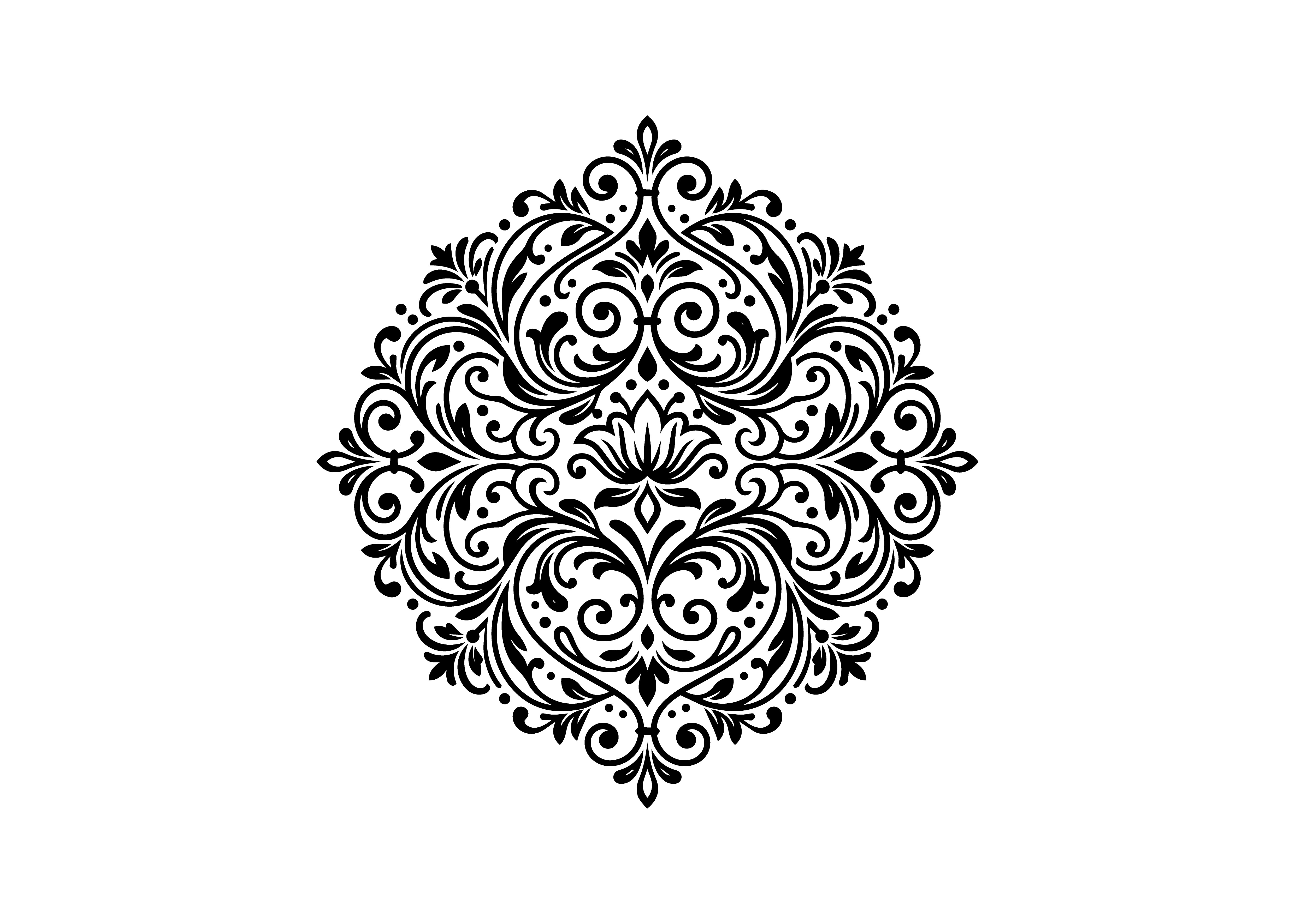 Luxury Ornate Filigree Ornament SVG