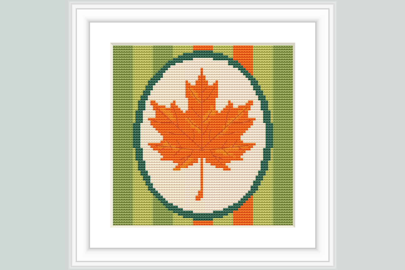 Maple Leaf Cross Stitch Pattern