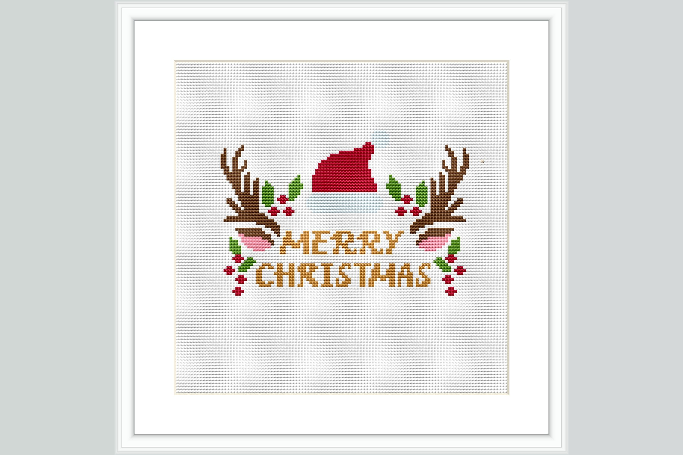 Merry Christmas Cross Stitch Pattern