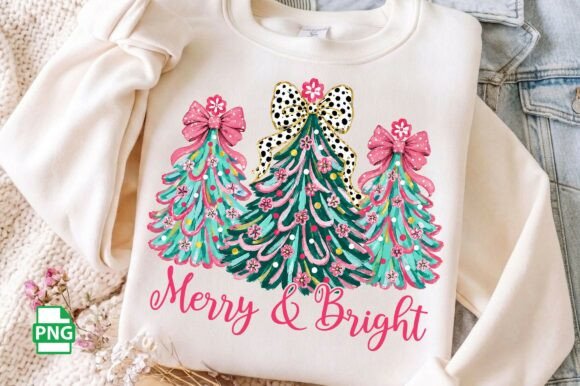 Merry And Bright Christmas Tree Png Graphics