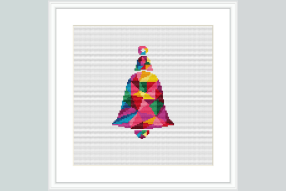 Mosaic Bell Cross Stitch Pattern