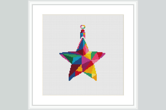 Mosaic Star Cross Stitch Pattern