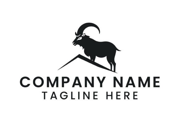 Mountain Goat Ibex Logo Design Template
