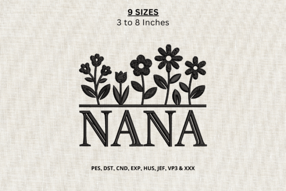 Nana Floral Machine Embroidery Design