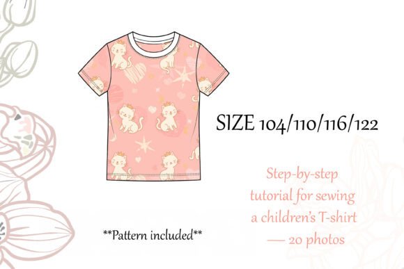 PDF Sewing Pattern T-shirt 104-122