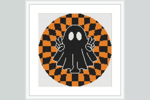 Peace Ghost Cross Stitch Pattern