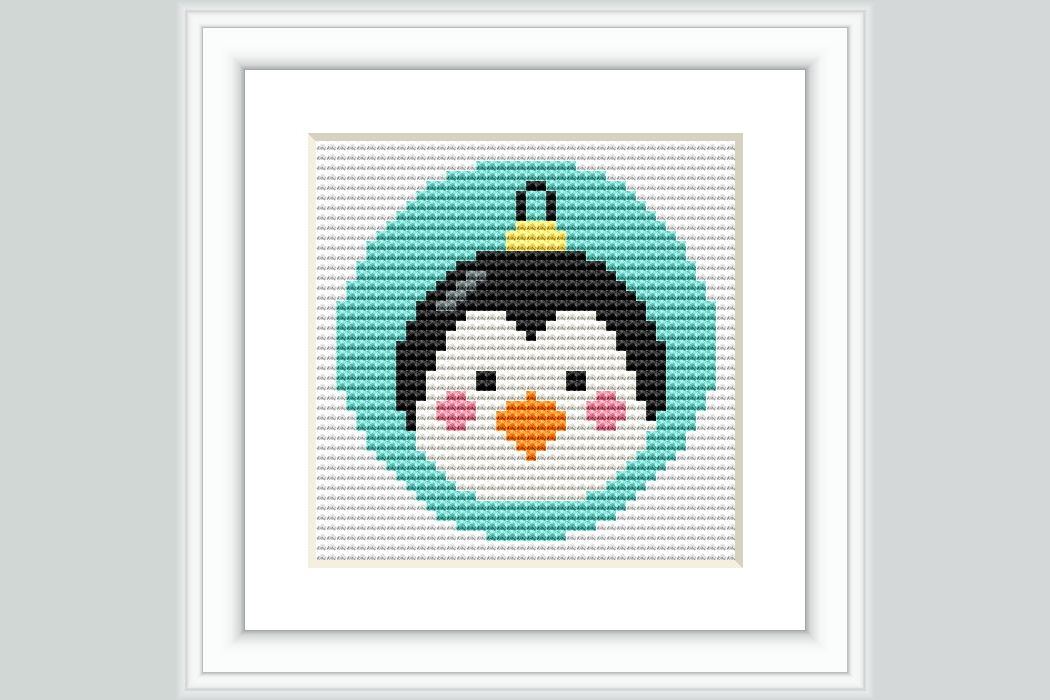 Penguin Ornament Cross Stitch Pattern