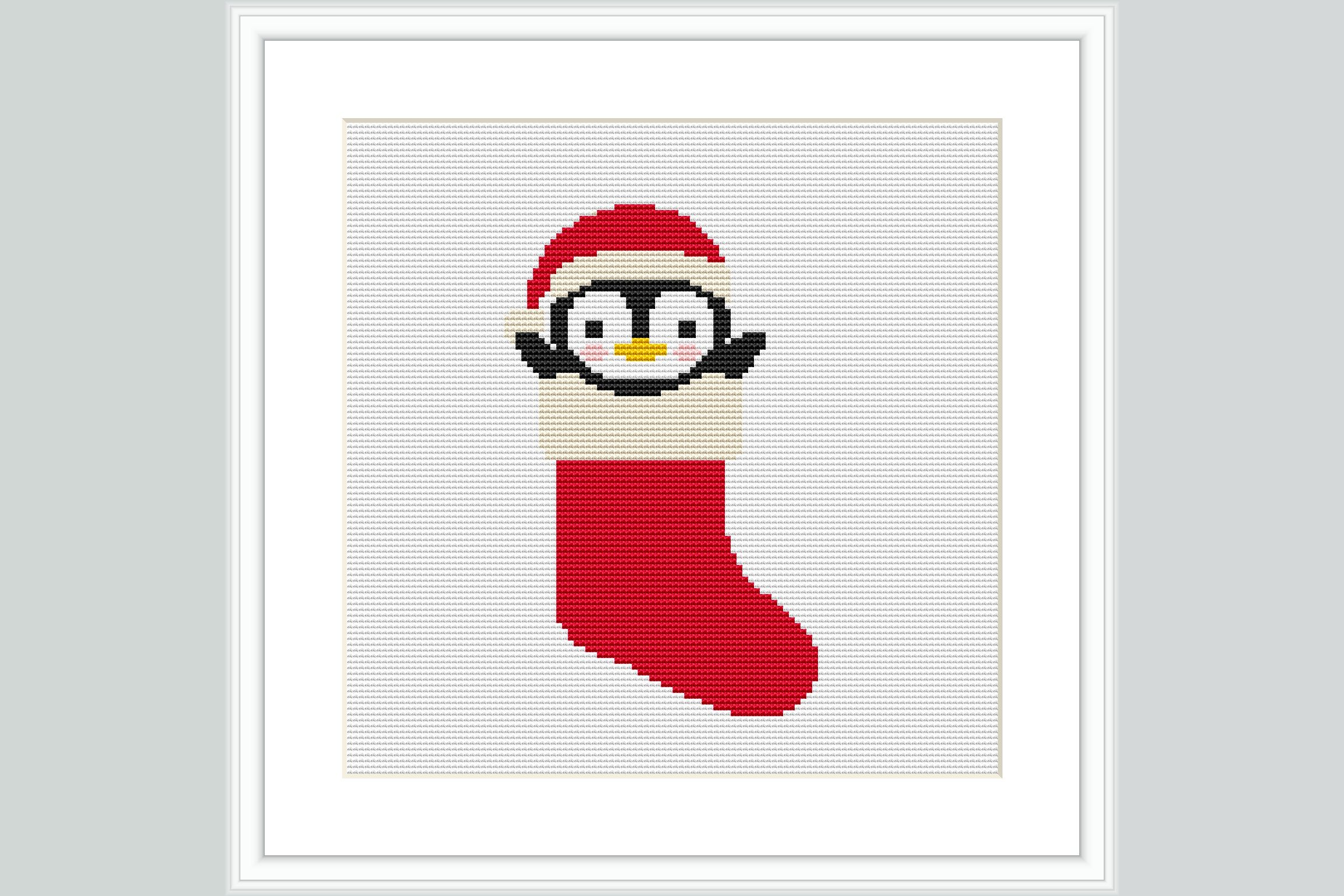 Penguin Stocking Cross Stitch Pattern