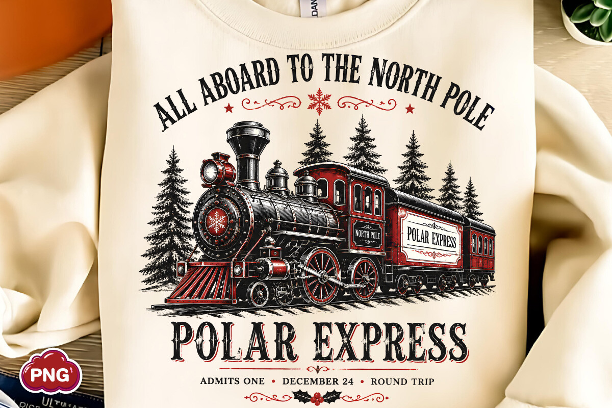Polar Express Christmas Train PNG