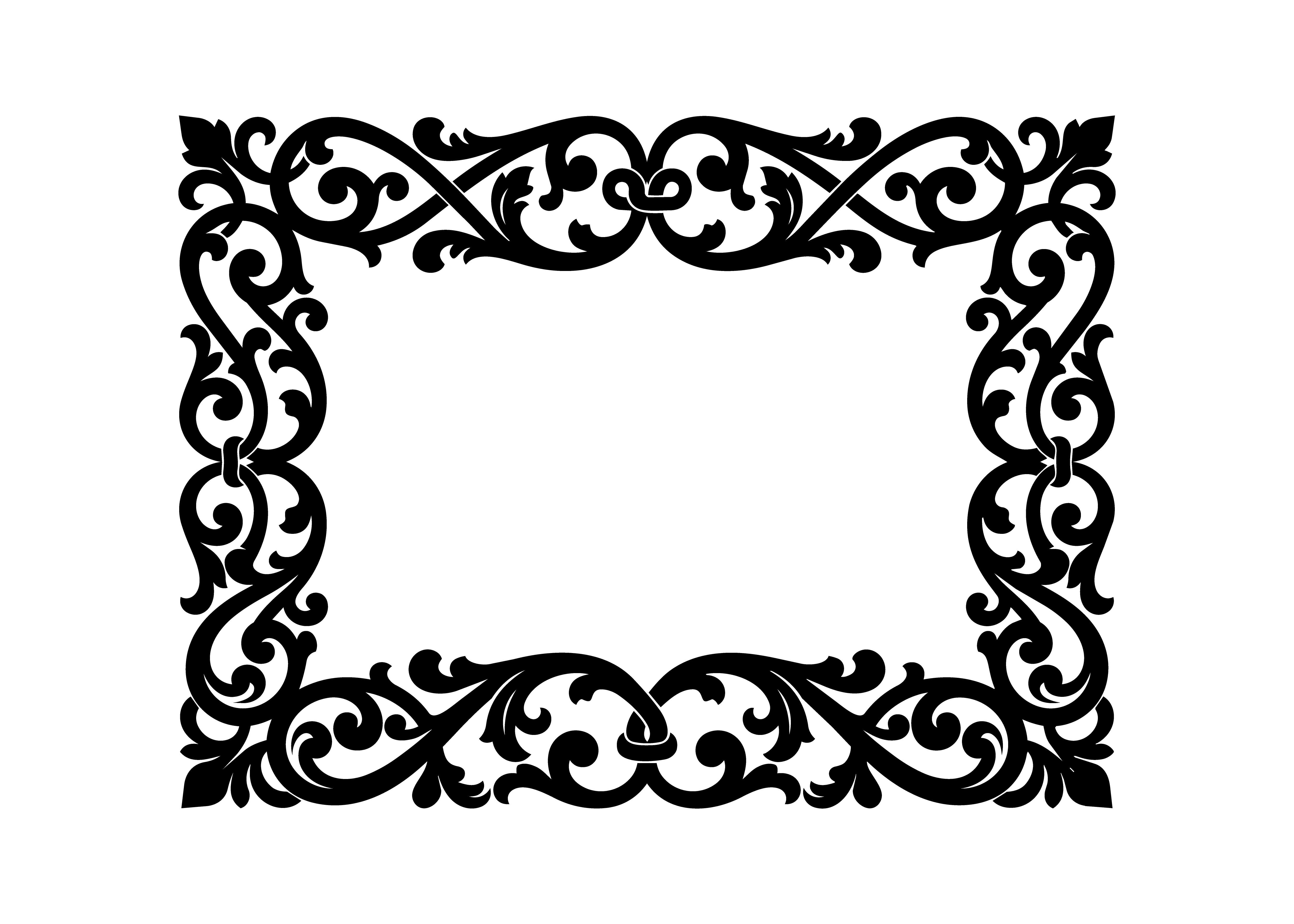Regal Flourish Border Frame SVG