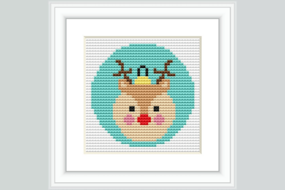 Reindeer Ornament Cross Stitch Pattern