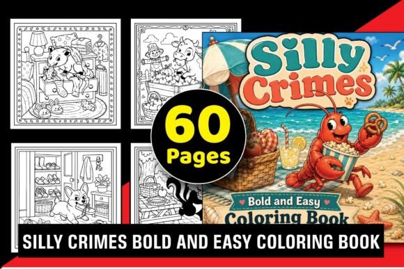 Silly Crimes Coloring Book Adults