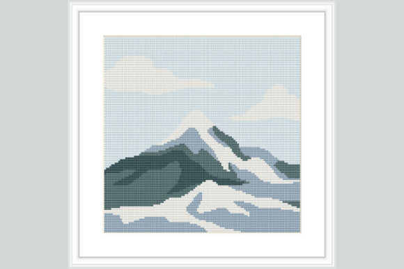 Snow Mountain Cross Stitch Pattern