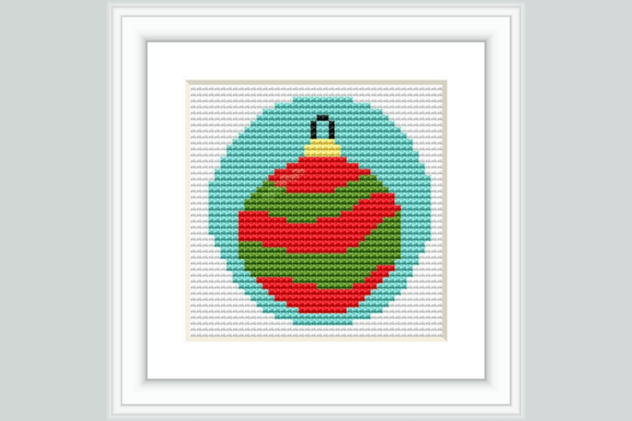 Striped Bauble Cross Stitch Pattern
