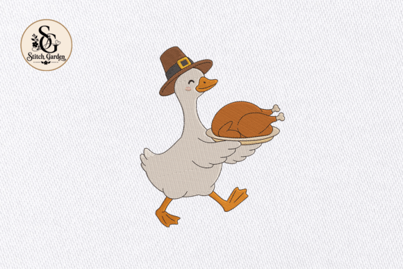 Thanksgiving Goose Turkey Embroidery